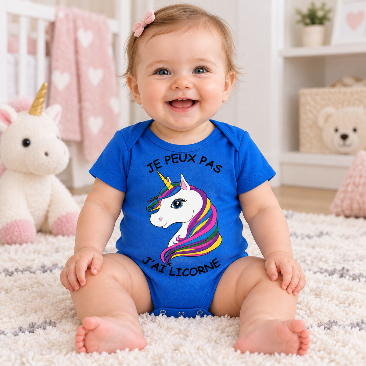 Body bébé fille licorne – Je peux pas, j’ai licorne