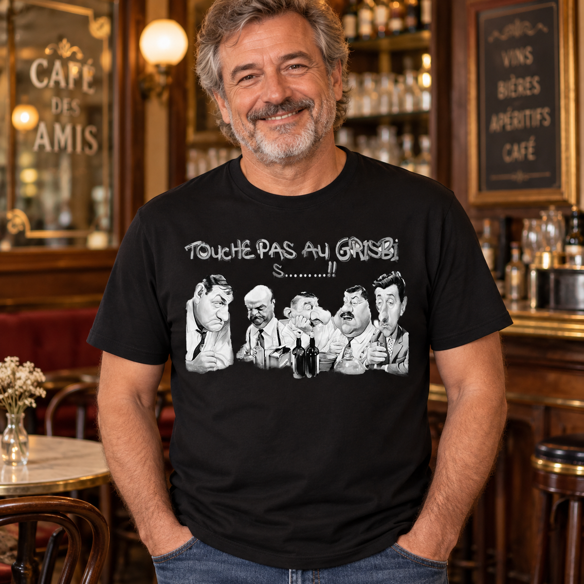 T-shirt humour rétro homme – Touche pas au grisbi