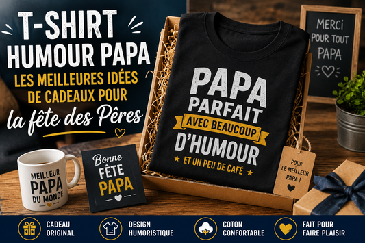 T-shirt humour papa : les meilleures idées de cadeaux pour la fête des Pères
