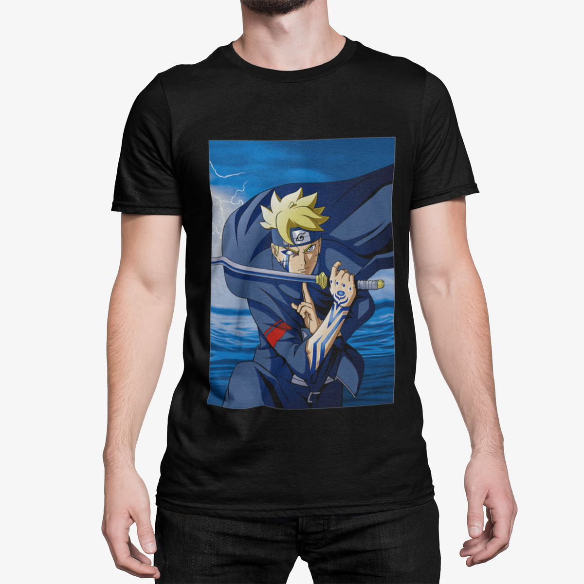 T-Shirt Boruto Uzumaki Homme Noir – Naruto Next Generations