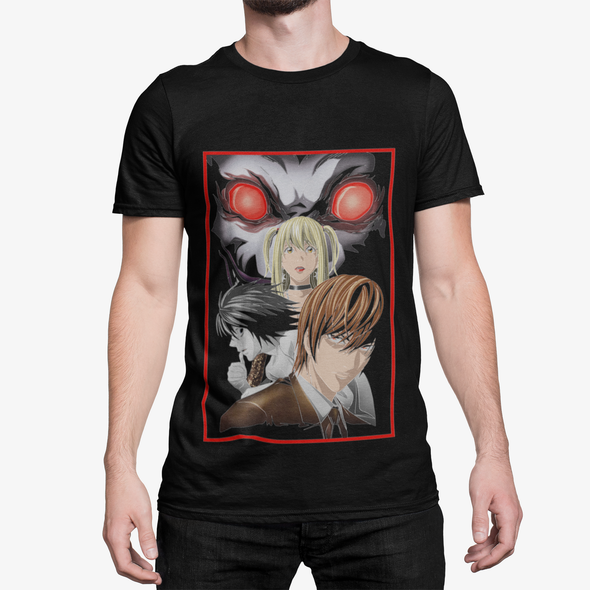 T-Shirt Death Note Homme Noir – Light Yagami & Ryuk