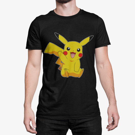 T-Shirt Homme Créature Électrique Fantaisie – Monstre Jaune Style Manga