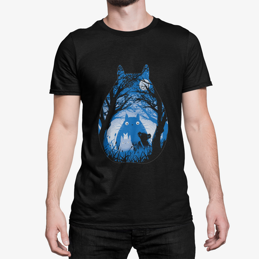 T-Shirt Homme Esprit Forêt Fantastique – Design Inspiré d’un Univers Japonais