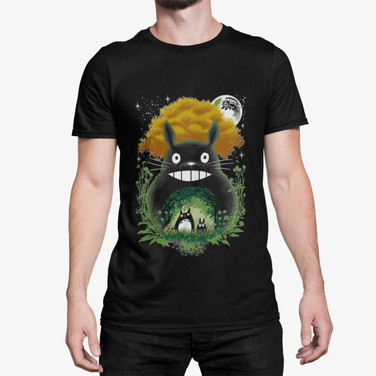 T-Shirt Homme Esprit de la Forêt – Design Fantastique Inspiré d’un Univers Japonais