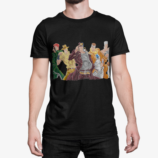 T-Shirt Homme Guerriers Fantaisie Vintage – Équipe de Combattants Style Manga