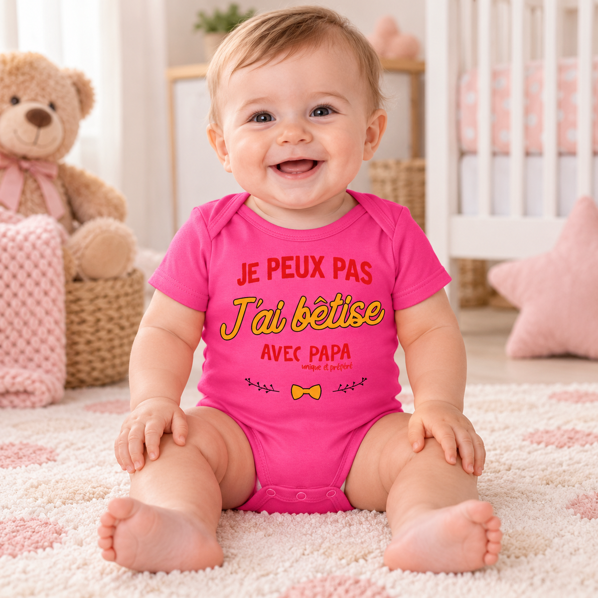 Body bébé humour – Je peux pas, j’ai bêtise avec papa