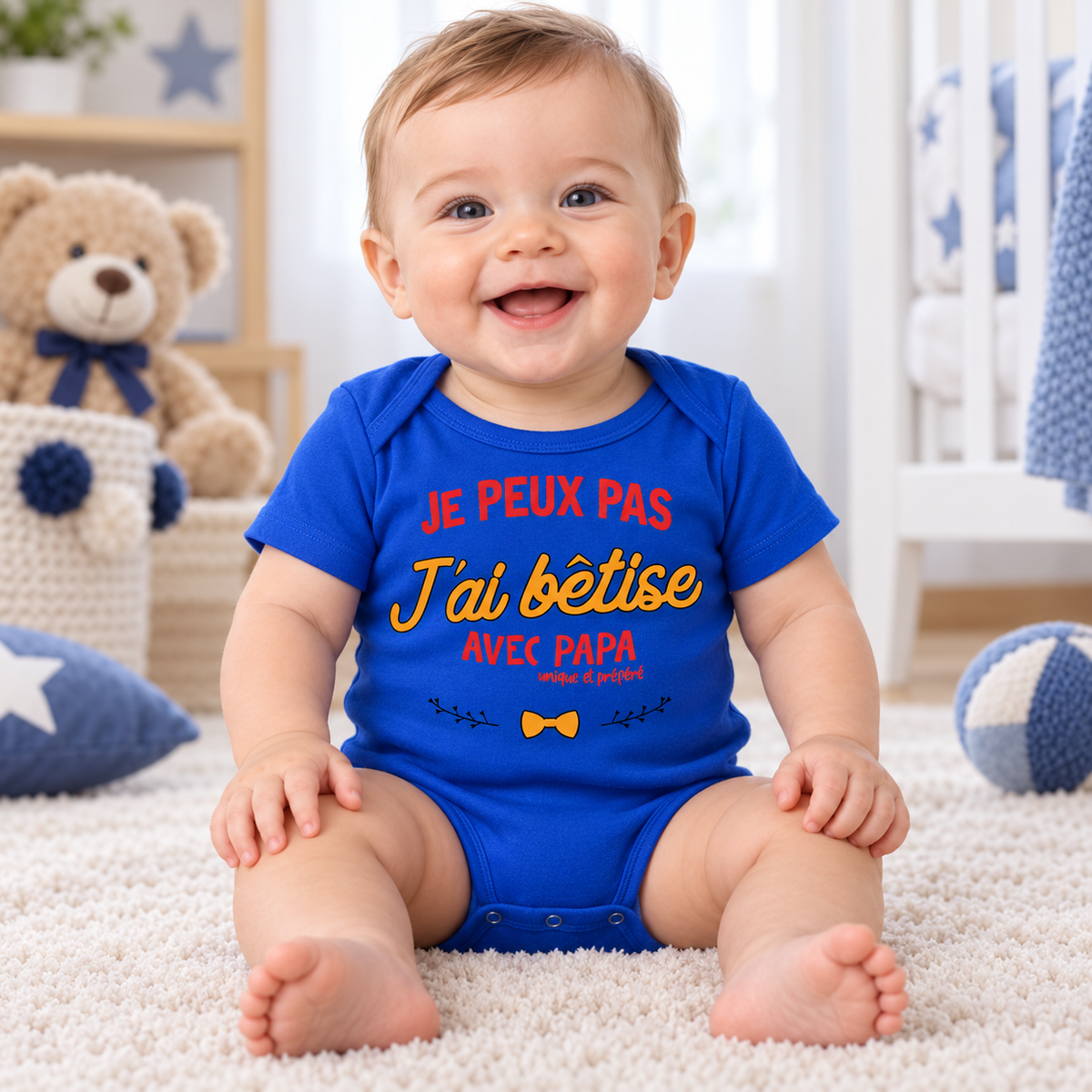 Body bébé humour – Je peux pas, j’ai bêtise avec papa