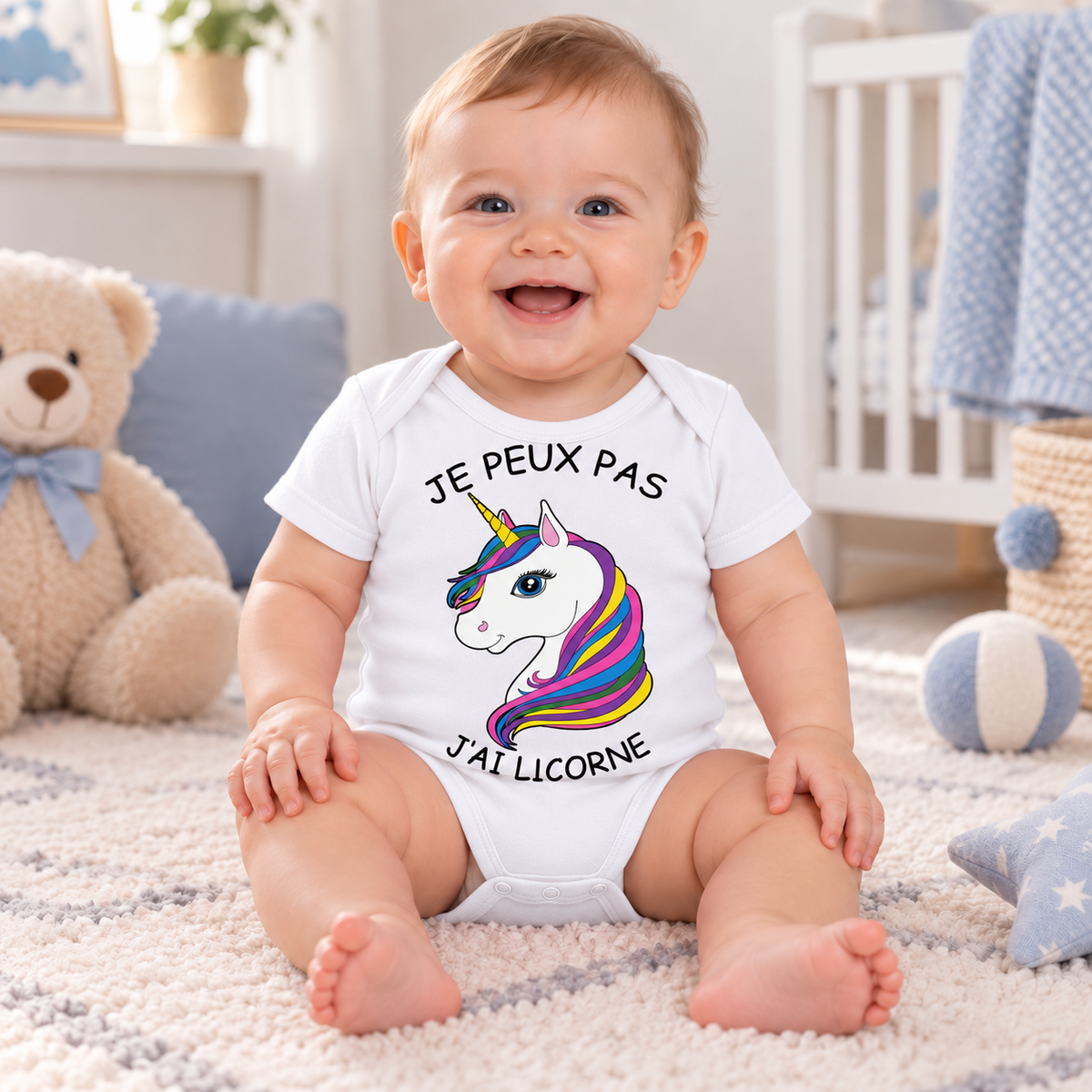 Body bébé fille licorne – Je peux pas, j’ai licorne