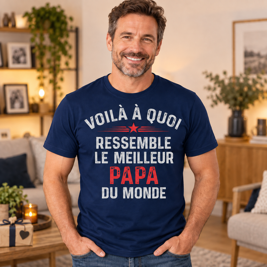 T-shirt papa – Voilà à quoi ressemble le meilleur papa du monde