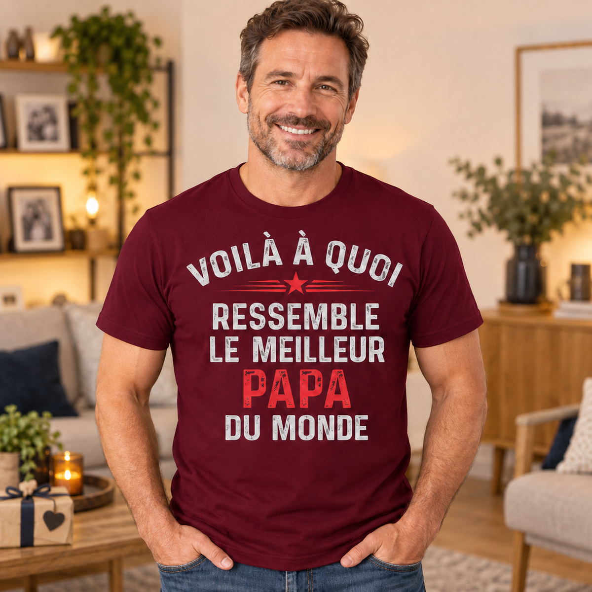 T-shirt papa – Voilà à quoi ressemble le meilleur papa du monde