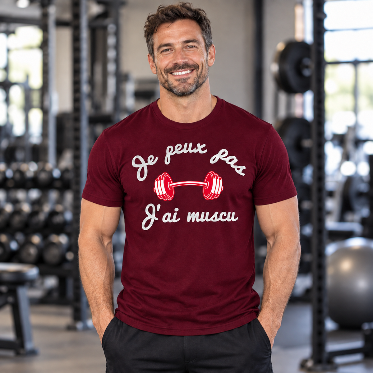 T-shirt humour homme – Je suis de bonne humeur, faites pas chier