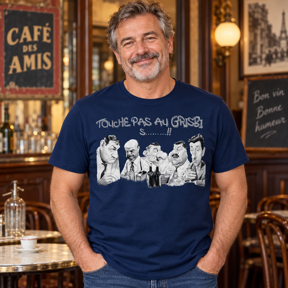 T-shirt humour rétro homme – Touche pas au grisbi