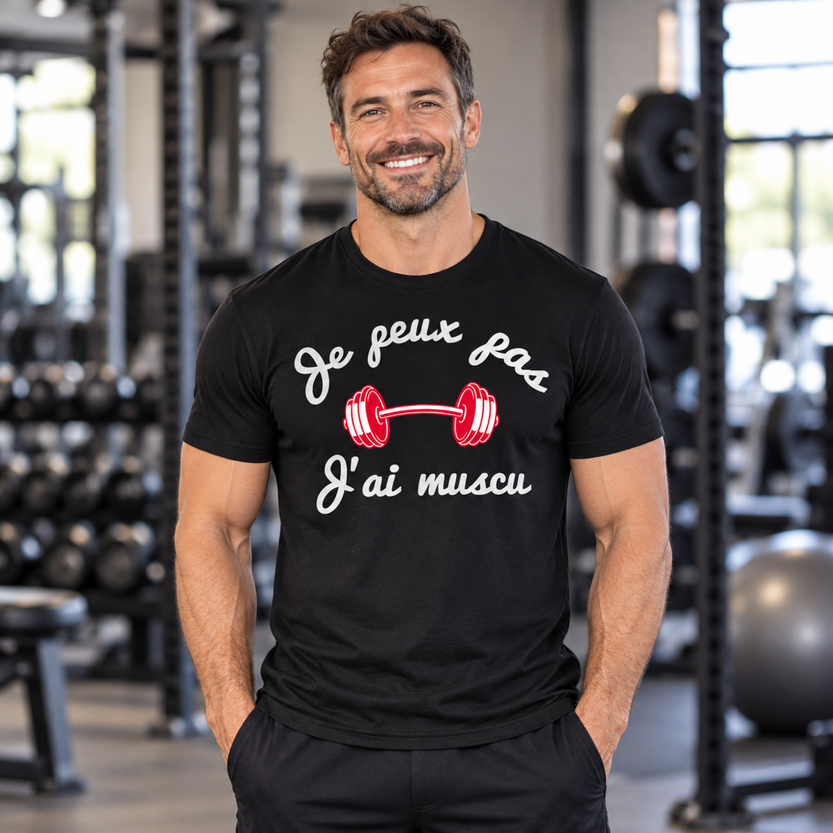 T-shirt humour homme – Je suis de bonne humeur, faites pas chier