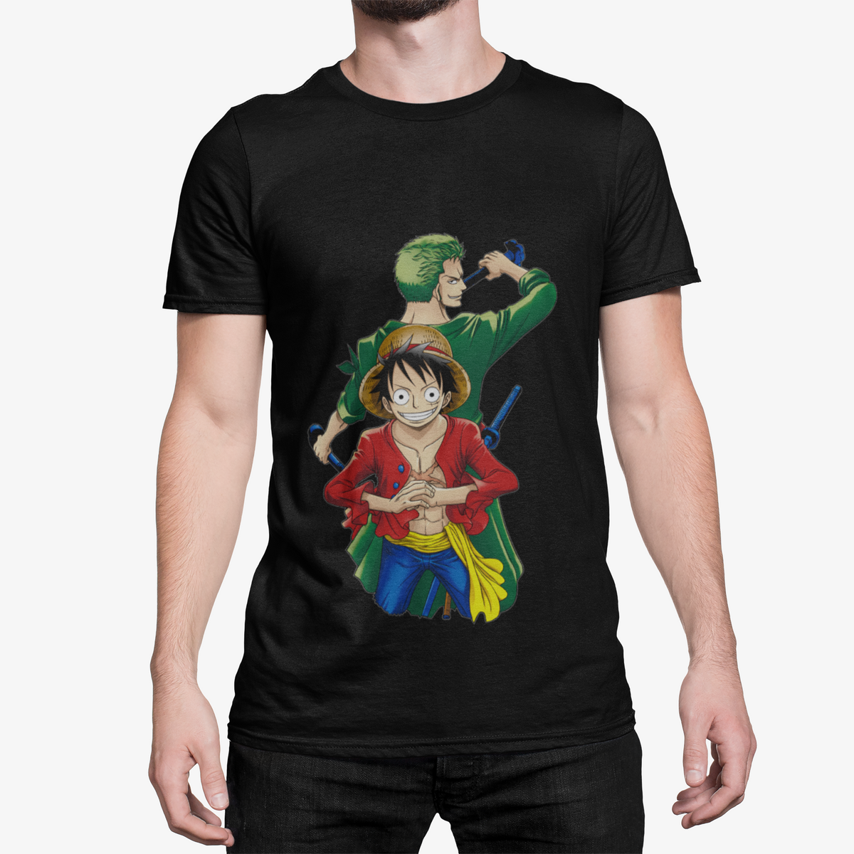T-Shirt Homme Duo de Pirates – Design Manga Aventure