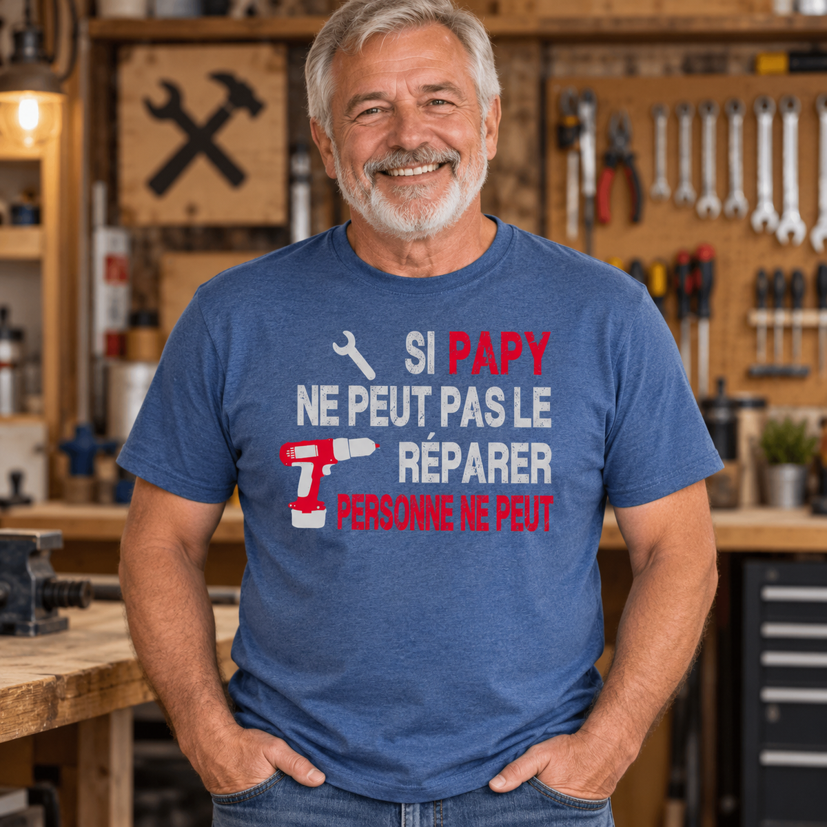 T-shirt Papy bricoleur – Si Papy ne peut pas le réparer, personne ne peut