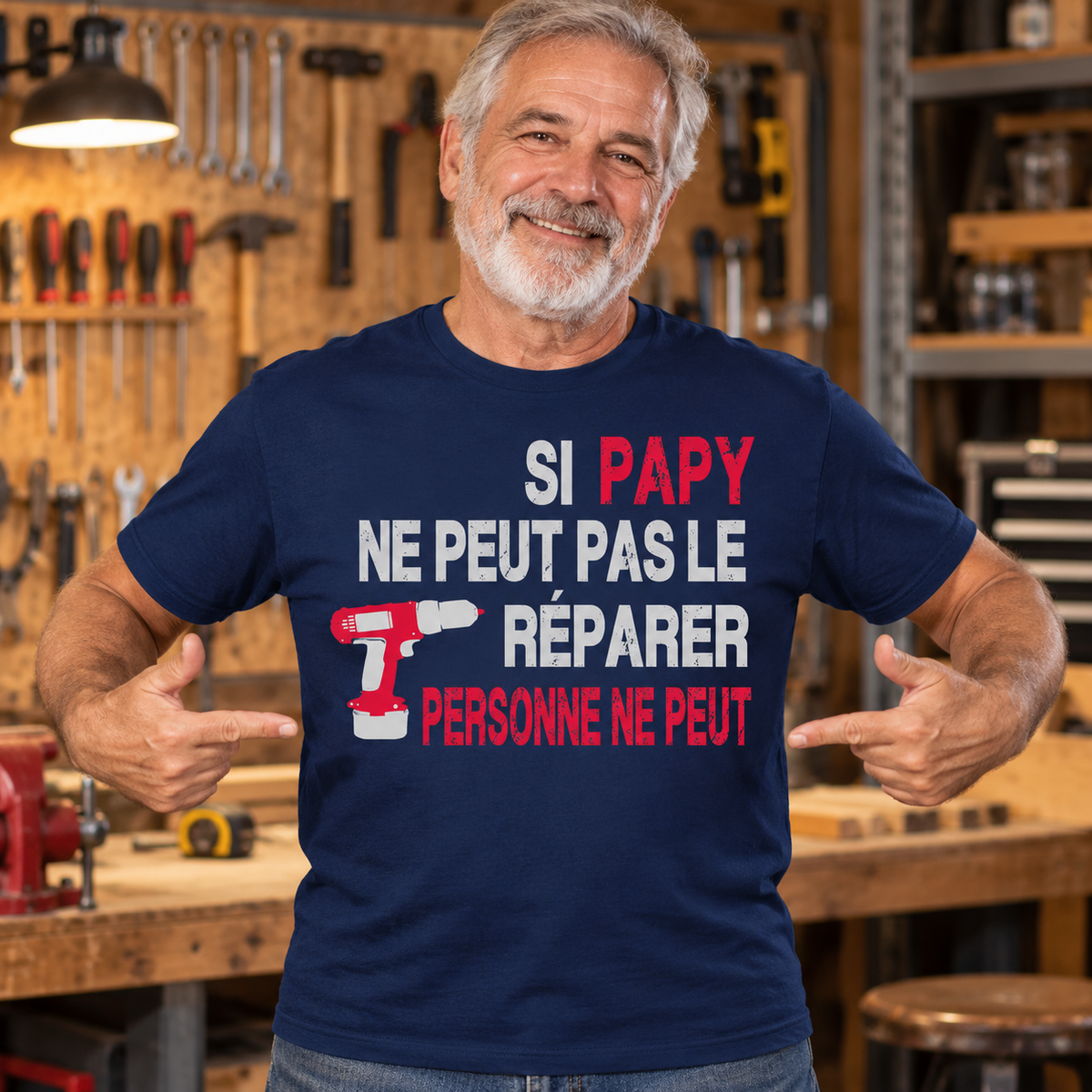 T-shirt Papy bricoleur – Si Papy ne peut pas le réparer, personne ne peut