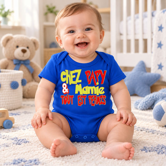 Body bébé humour – Chez Papy et Mamie, tout est permis