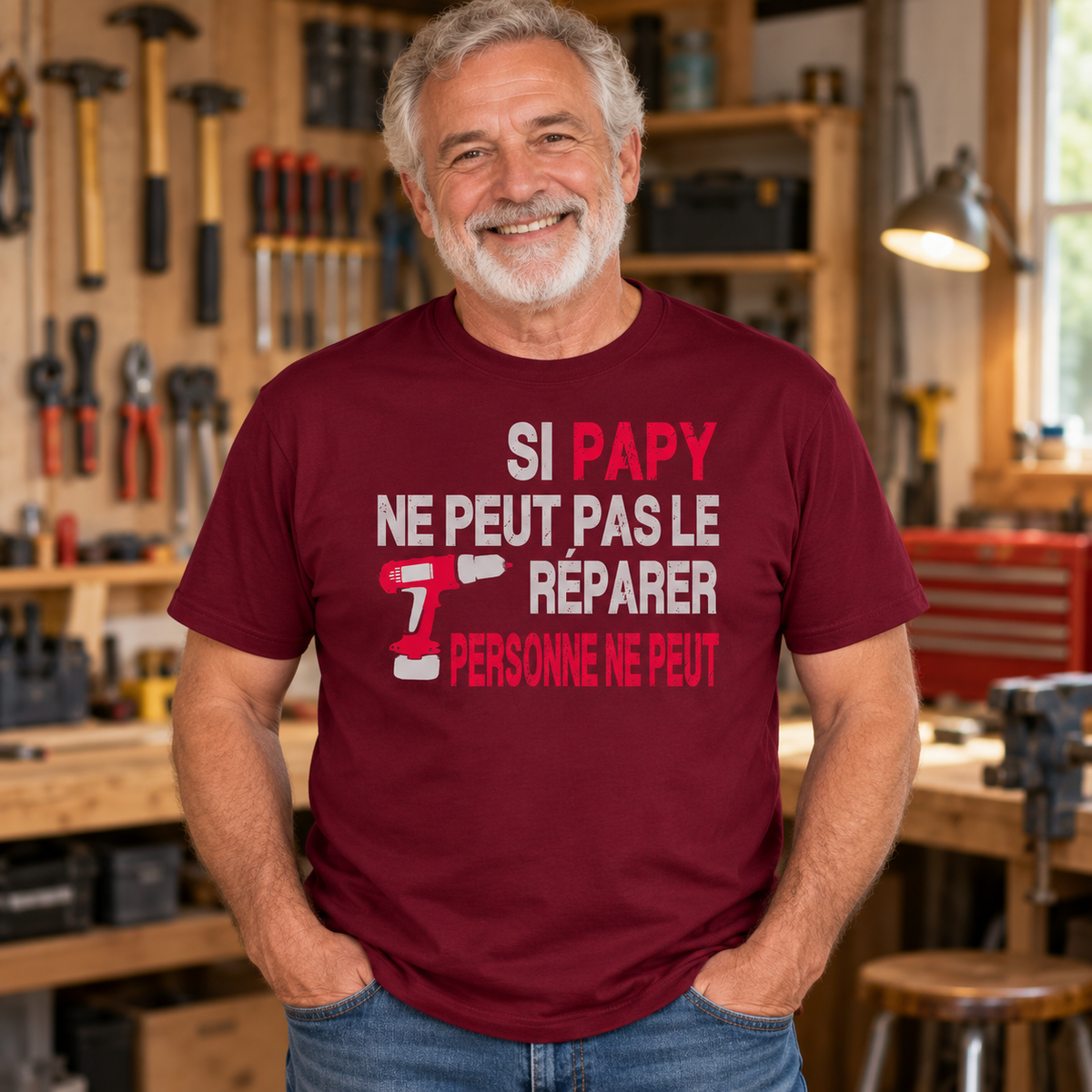 T-shirt Papy bricoleur – Si Papy ne peut pas le réparer, personne ne peut