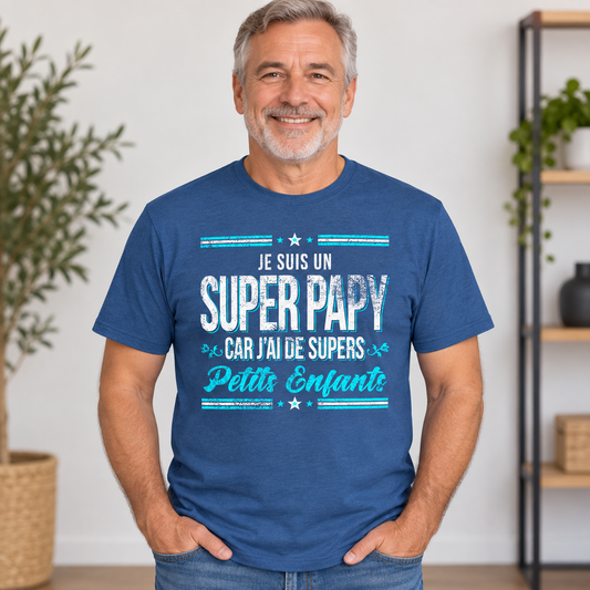 T-shirt Super Papy – J’ai de supers petits-enfants