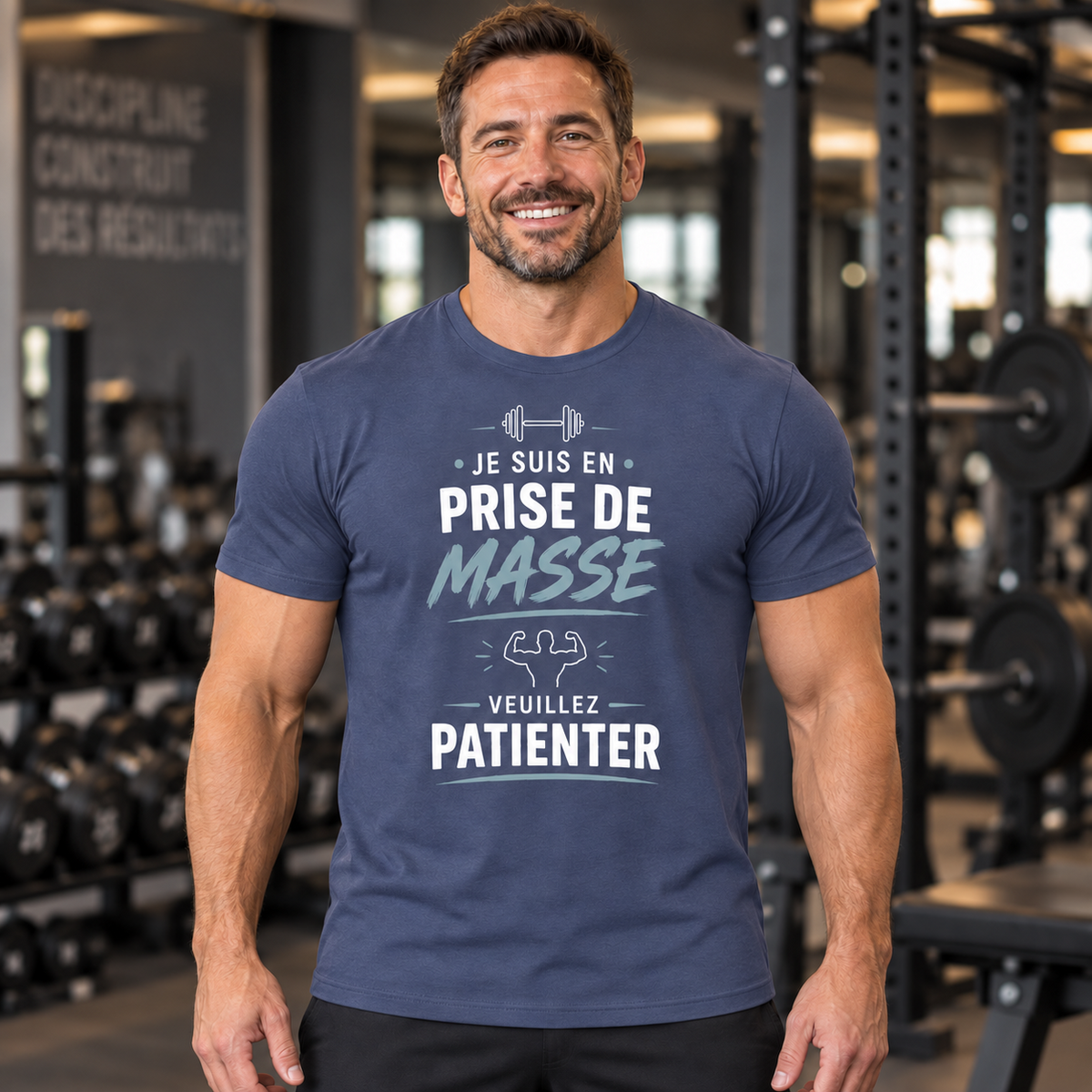 T-shirt musculation humour – Je suis en prise de masse