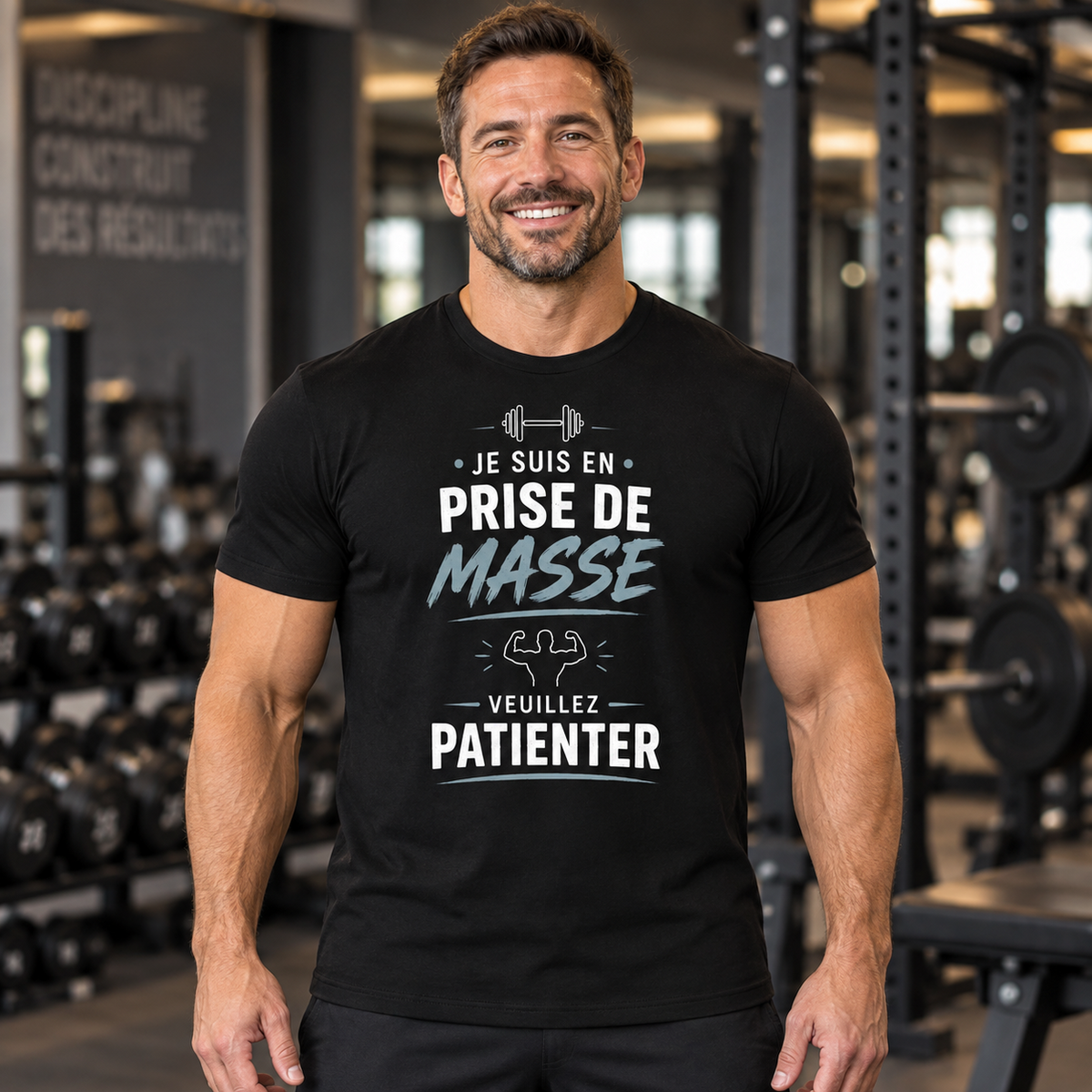 T-shirt musculation humour – Je suis en prise de masse